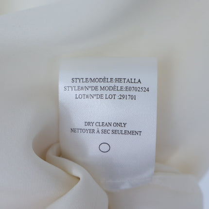 Theory Silk Sleeveless Blouse Ivory Button Front Lightweight Women's S