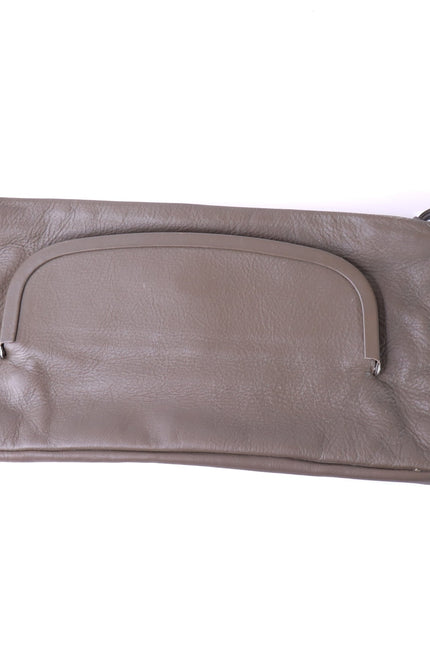 MM6 Dark Taupe Clutch Maison Martin Margiela Pebbled Leather Two Pocket Wallet