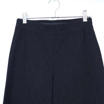 Fifteen Twenty Wide Leg Cropped Pants Black Pull On Stretch Twill Women's S