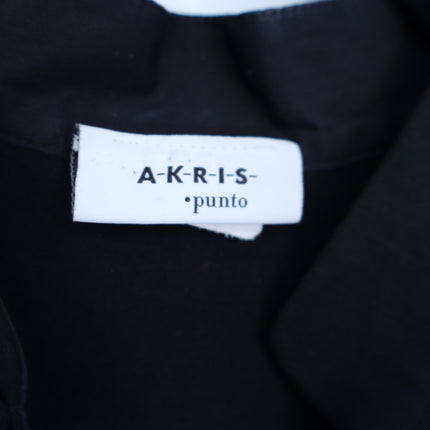 AKRIS PUNTO Black Ruffle Front Top Sleeveless Modal Knit Women's 6