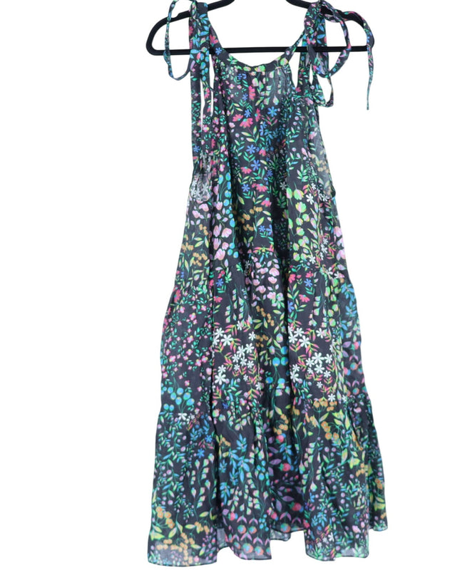 CYNTHIA ROWLEY Layla Floral Halter Dress Black NWT Knee Length Women's M