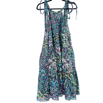 CYNTHIA ROWLEY Layla Floral Halter Dress Black NWT Knee Length Women's M