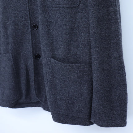 Hartford Jay Double-Faced Wool Jacket Gray Button Front Long Sleeve Men's L