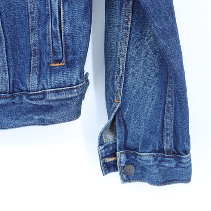 J. Crew Indigo Denim Jacket Tyler Blue Wash Button Front Long Sleeve Women's XS