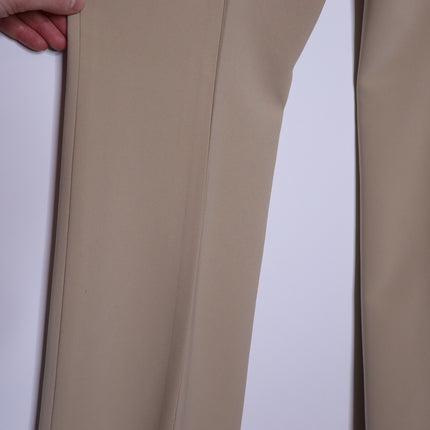 ST. JOHN Belted Wide Leg Trouser Beige High Waist Dress Pant Casual Women's 4