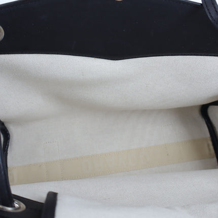 GOYARD Rouette Souple Shoulder Bag Black and Brown Coated Canvas Chevron