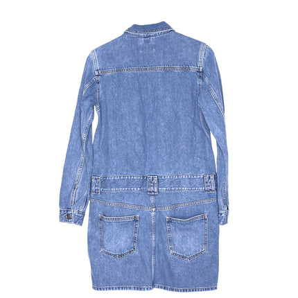 GANNI Washed Denim Long Sleeve Mini Dress Indigo Long Sleeve Women's 36/ US 4