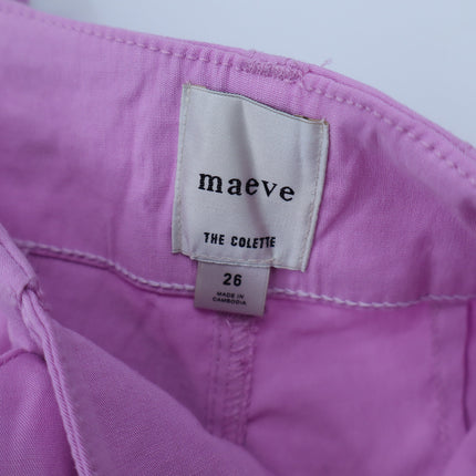 Maeve The Colette Trousers Raspberry NWT Cropped Wide Leg High Rise Women's 26