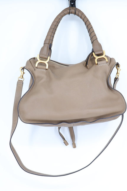 CHLOE Marcie Grained Leather Bag Nut NWT Convertible Crossbody Shoulder Bag