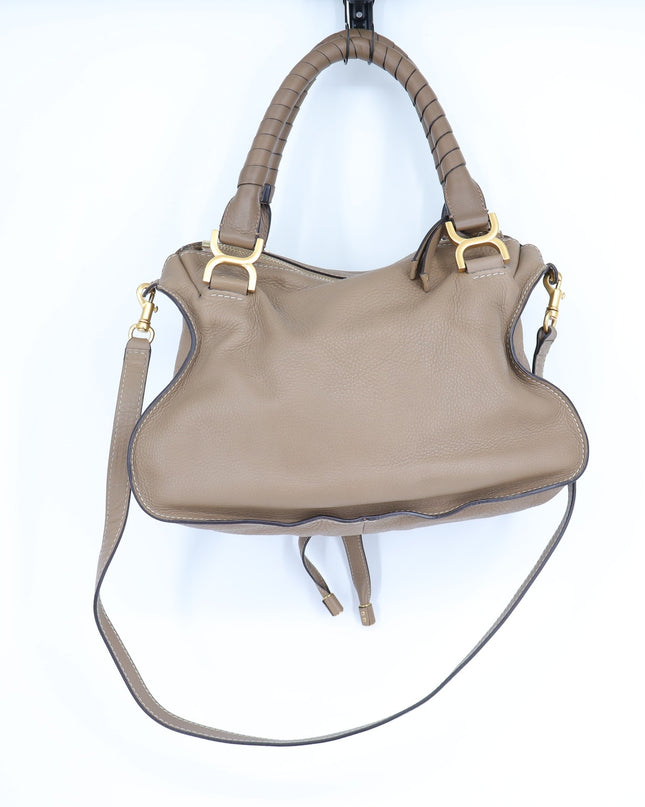 CHLOE Marcie Grained Leather Bag Nut NWT Convertible Crossbody Shoulder Bag