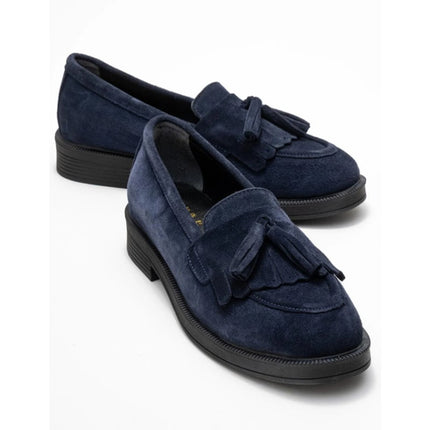 FOREVER & ALWAYS Milly Suede Loafer Navy Tassled Slip On Women's 36/US 5.5