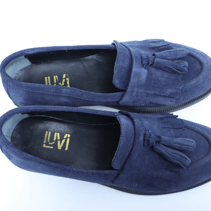 FOREVER & ALWAYS Milly Suede Loafer Navy Tassled Slip On Women's 36/US 5.5
