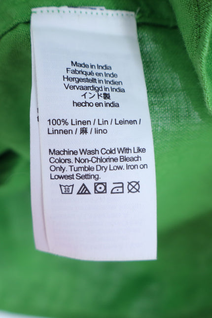 J. CREW Green Cabana Linen Mini Shift Dress NWT Summer Moss Belted Women's S