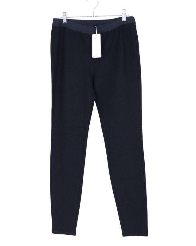 Eileen Fisher Stretch Ponte Pants Black NWT Pull On Ribbed Casual Women's M