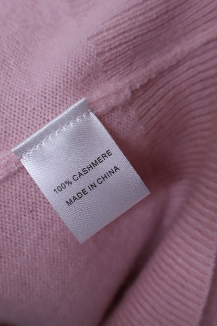 TUCKERNUCK Cashmere V Neck Sweater Soft Pink Long Sleeve Women's M