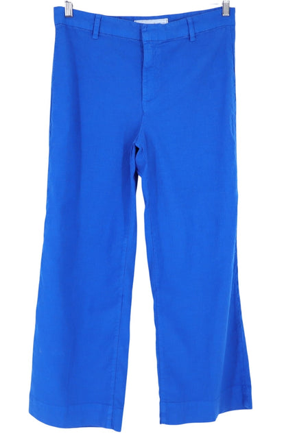 FRANK & EILEEN Maisie Wide Leg Pant Turquoise Blue High Rise Pull On Women's 10