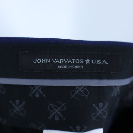 John Varvatos Bleecker Dress Pants Navy Wool Slim Flat Front Men's 36S/29S