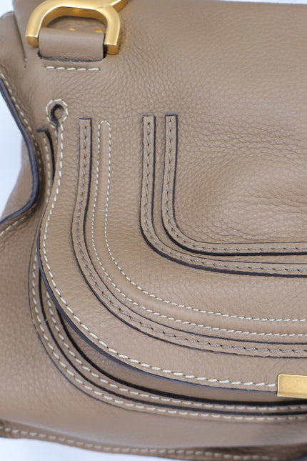 CHLOE Marcie Grained Leather Bag Nut NWT Convertible Crossbody Shoulder Bag