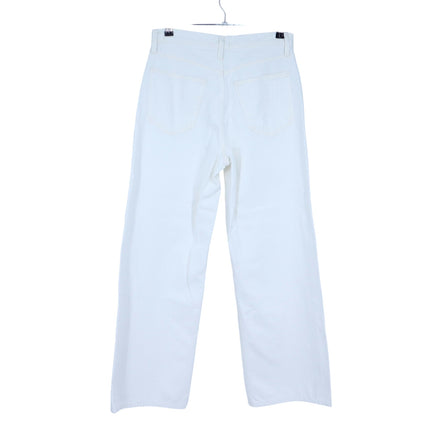 Agolde Low Slung Baggy Jeans Milkshake White Button Fly Straight Cut Women's 26