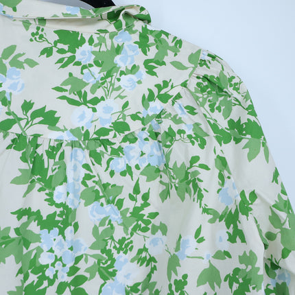 TUCKERNUCK Corrigan Popover Blouse English Ivy Green Long Sleeve Women's M
