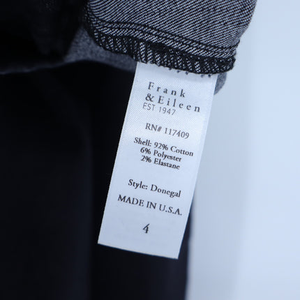 FRANK & EILEEN Donegal Unforgettable Skirt Black Denim Midi Pull On Women's 4