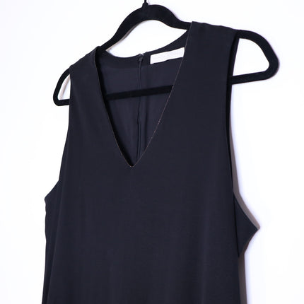 FABIANA FILIPPI Bead-Embellished Sleeveless Dress Black Jersey Knit Women's XL