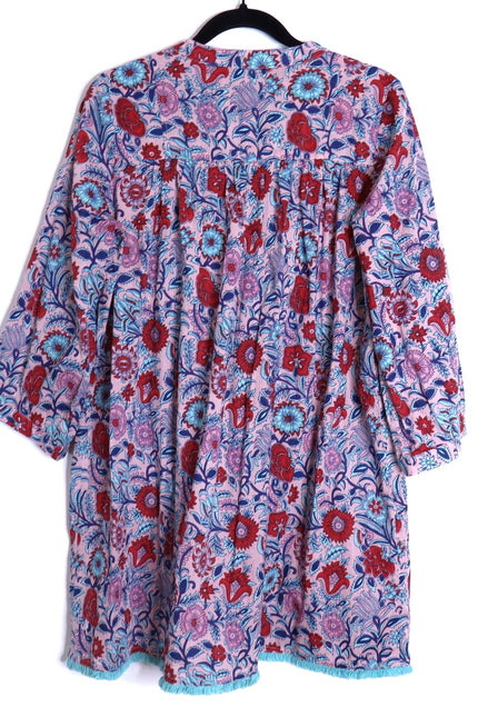 TUCKERNUCK Mauve and Rose Wildflower Bondi Coverup Beachwear Women's S