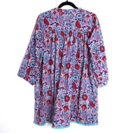 TUCKERNUCK Mauve and Rose Wildflower Bondi Coverup Beachwear Women's S