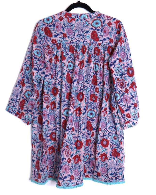 TUCKERNUCK Mauve and Rose Wildflower Bondi Coverup Beachwear Women's S
