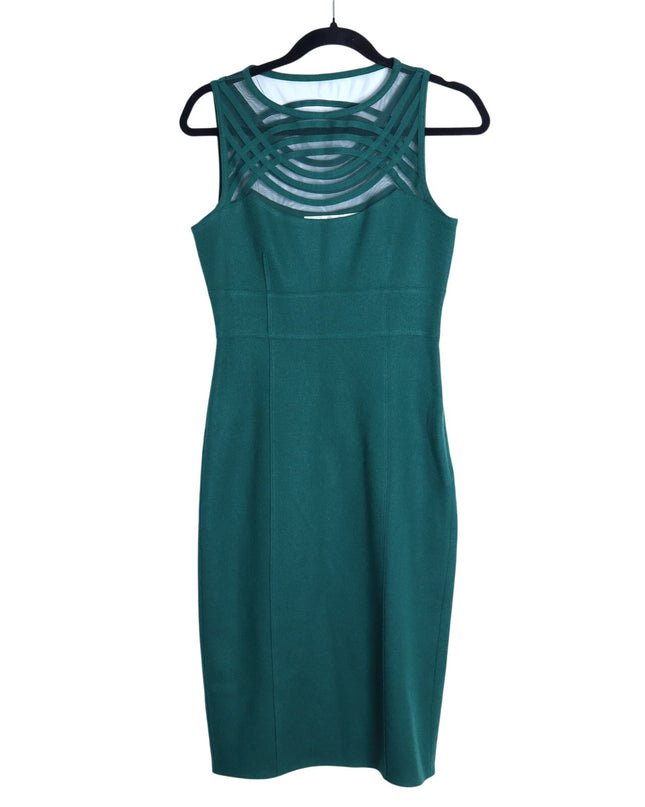 SUSANA MONACO NWT Wool Blend Sheath Mini Dress Malachite Green Women's 4