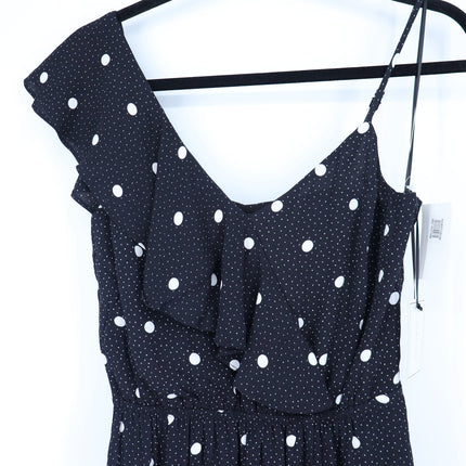 1.State Present Nature Mini Dress Rich Black Polkadot NWT Asymmetric Women's XS