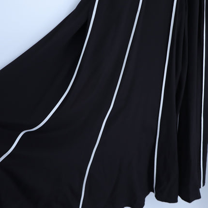 DIANE VON FURSTENBERG Jasper Wide Leg Jumpsuit Black and White NWT Women's L