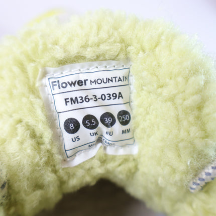 FLOWER MOUNTAIN Kotetsu Teddy Sneakers White Multicolor Lace Up Women's 8