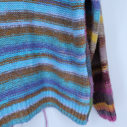 BDG Undone Spacedye Pullover Sweater Purple Multicolor Knit Jumper Women's M