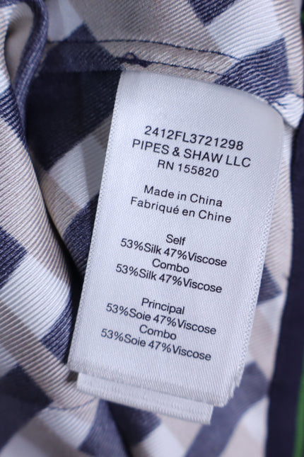 VERONICA BEARD Sumatra Mini Shirt Dress Navy Multi Wide Sleeve Women's 10
