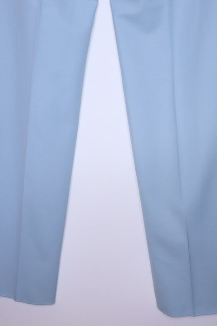 STELLA MCCARTNEY Wool Straight Leg Pants Mineral Blue Women's 50/14