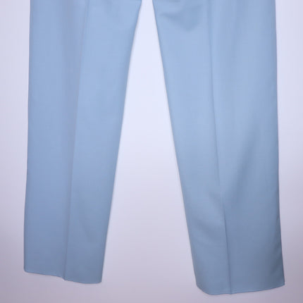 STELLA MCCARTNEY Wool Straight Leg Pants NWT Mineral Blue Women's 50/14