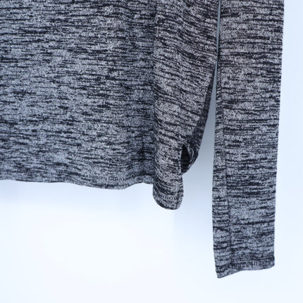 Rag & Bone/Jean Mia Knit Top Heathered Charcoal Gray Wrap Back Women's S