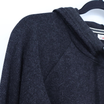 Faherty Legend Sweater Hoodie Heathered Black Twill Marled Pullover Women's S