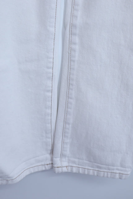 ONE TEASPOON Shabbies Drawstring Jeans White Straight Leg Boyfriend Women's M