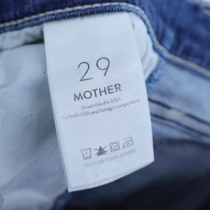 MOTHER Blue Dazzler Ankle Fray Jeans Mid Rise Weekend Warrior Women's 29