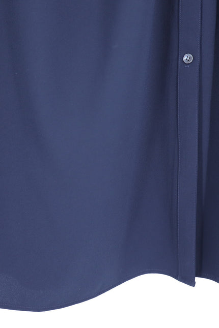 VERONICA BEARD Wright Crepe Midi Shirt Dress Navy Button Down Women's 12