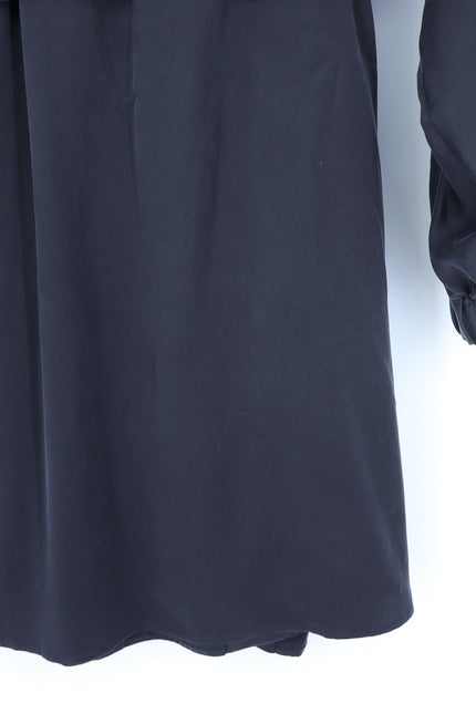 LUNYA Oversized Silk Mini Robe Immersed Black Belted Loungewear Women's L/XL