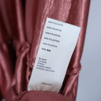 FREE PEOPLE Moonbeam Metallic Tiered Skirt Rose Gold Full Length Women's S