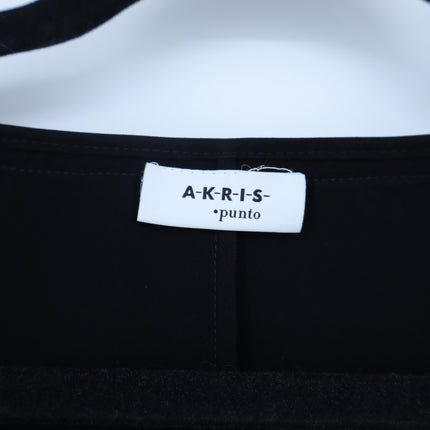 AKRIS Punto Knot Strap Sleeveless Blouse Black Scoop Neck Women's 4