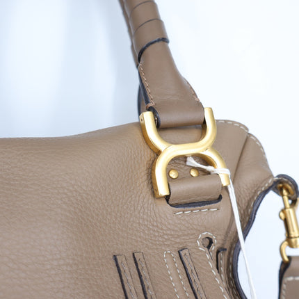 CHLOE Marcie Grained Leather Bag Nut NWT Convertible Crossbody Shoulder Bag