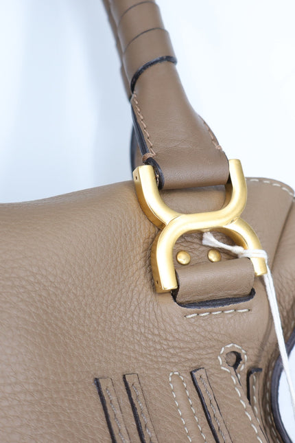 CHLOE Marcie Grained Leather Bag Nut NWT Convertible Crossbody Shoulder Bag