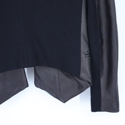 Rebecca Minkoff Beckly Open Blazer Black Lamb Leather Long Sleeve Women's XS