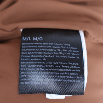 Lululemon Long Oversized Jacket Roasted Brown 600 Goose Down Puffer Women's M/L
