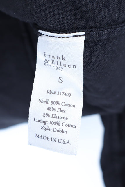 FRANK & EILEEN Dublin Open Blazer Black Long Sleeves Unlined Women's S